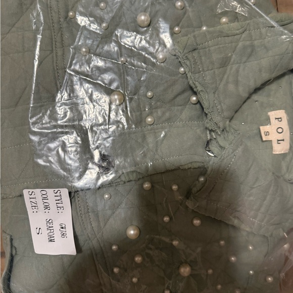 POL Seafoam Green Quilted Jacket with Star patchwork & pearl embellishment boho - Picture 2 of 13